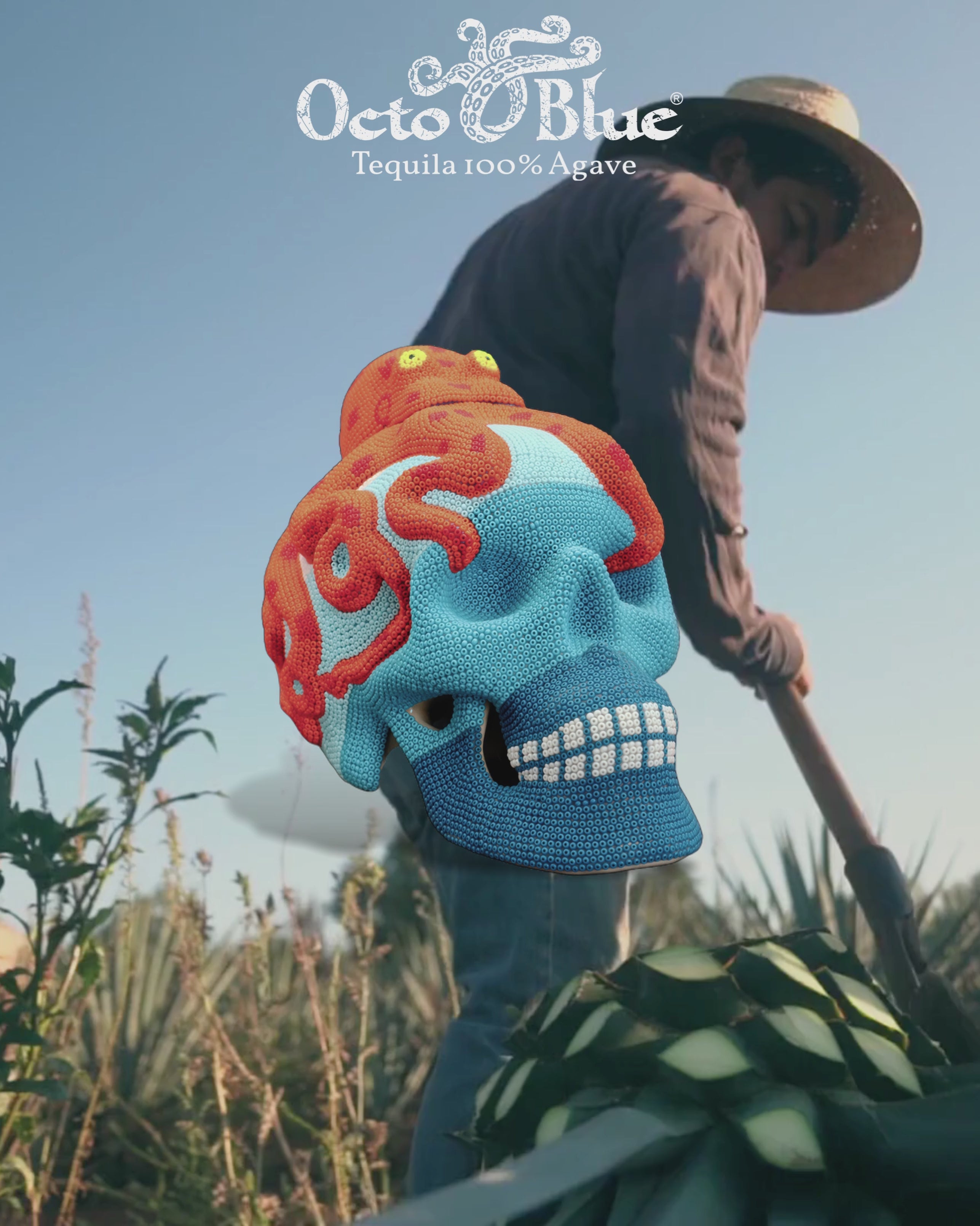 OctoBlue Añejo Cristalino (Edicion Huichol)